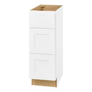 Avondale Shaker Alpine White Ready to Assemble Plywood 12 in Vanity Drawer Base (12in W x 21in D x 34.5in H)