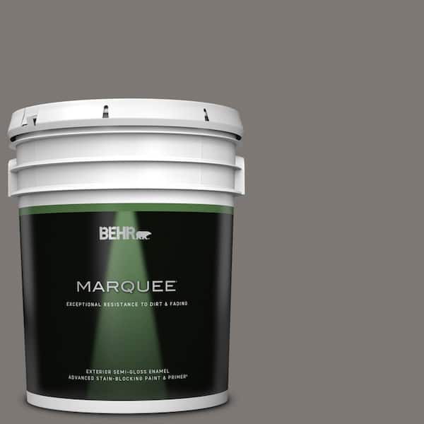 BEHR MARQUEE 5 gal. #790F-5 Amazon Stone Semi-Gloss Enamel Exterior Paint & Primer