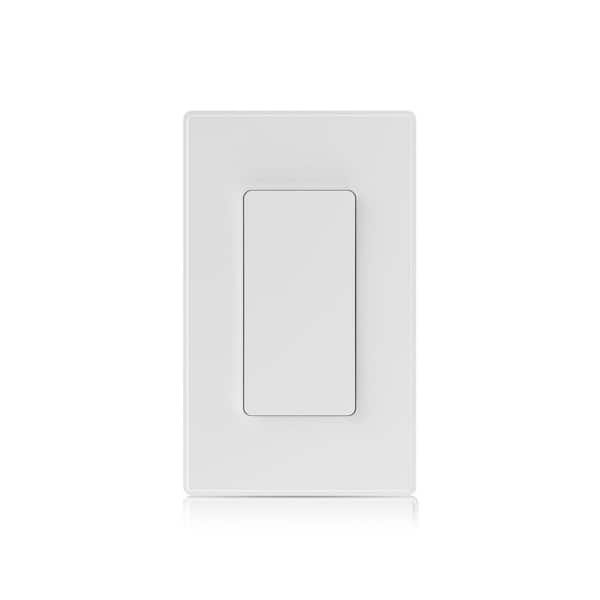Smart Light Rocker Switch, Single Pole/3 Way, 2.4GHz Wi-Fi Light Switch Compatible w/Alexa & Google Assistant, White 1PC