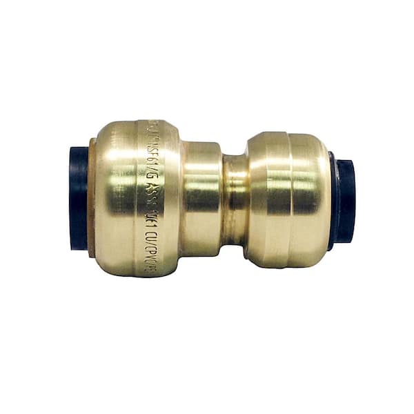 Tectite 1/2 in. Brass Push-To-Connect x 3/8 in. Reducer Coupling