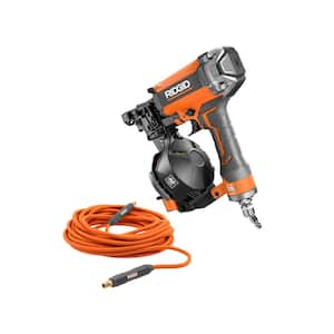 Pneumatic 15-Degree 1-3/4 in. Coil Roofing Nailer with 1/4 in. 50 ft. Lay Flat Air Hose