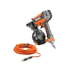 Pneumatic 15-Degree 1-3/4 in. Coil Roofing Nailer with 1/4 in. 50 ft. Lay Flat Air Hose