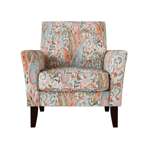 orange paisley chair