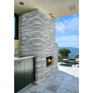 Alaska Gray 3D Ledger Corner 6 in. x 6 in. x 6 in. Honed Marble Wall Tile (2.5 sq. ft./Case)