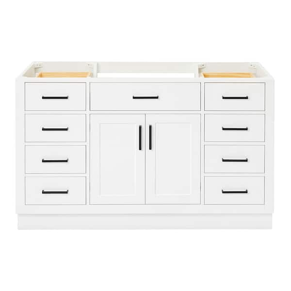 Hepburn 54 in. W x 21.5 in. D x 34.5 in. H Bath Vanity Cabinet without Top in White