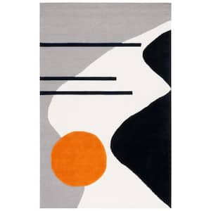 Rodeo Drive Gray/Black 6 ft. x 9 ft. Abstract Area Rug