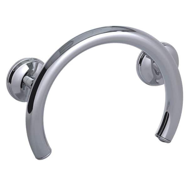 Grabcessories 2-in-1 13.25 in. x 1.25 in. Shower and Tub Grab Ring with Grips in Chrome