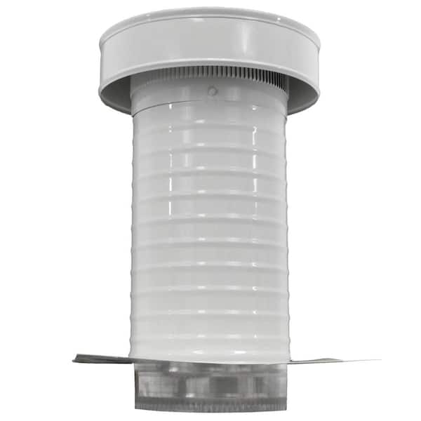 Active Ventilation 7 in. Dia. Aluminum Keepa Roof Jack in White
