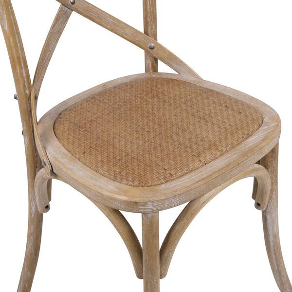 weathered oak cross back dining chairs