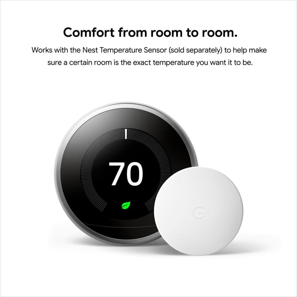 Nest Learning Thermostat - Smart Wi-Fi Thermostat - White