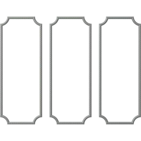 Ekena Millwork 28 in. W x 72 in. H Unfinished Polyurethane Reeded Acanthus Leaf Panel Moulding Kit (Triple Panel)