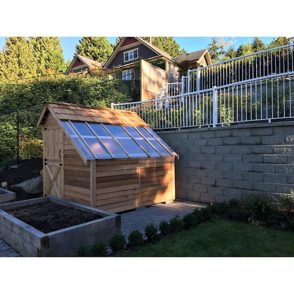 Cedarshed Sunhouse 8 ft. x 8 ft. Western Red Cedar Garden Shed SH88 - The  Home Depot