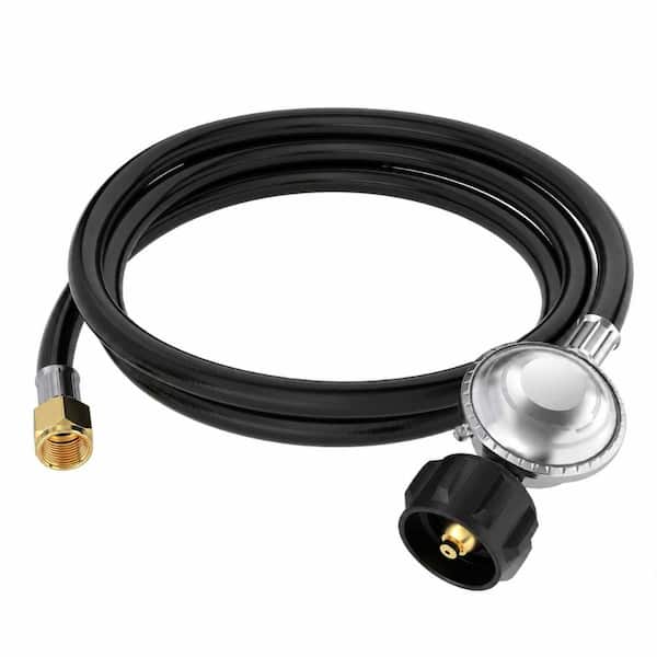 6-Foot Propane Hose with Regulator, QCC-1 LP Gas Replacement for Blackstone 28 and 36 in Griddles, Weber Grills