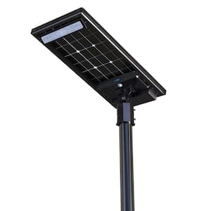 Solar Power 40-Watt 8400 Lumens Motion Sensing Integrated LED Bifacial Super Power Remote Area Street Flood Light