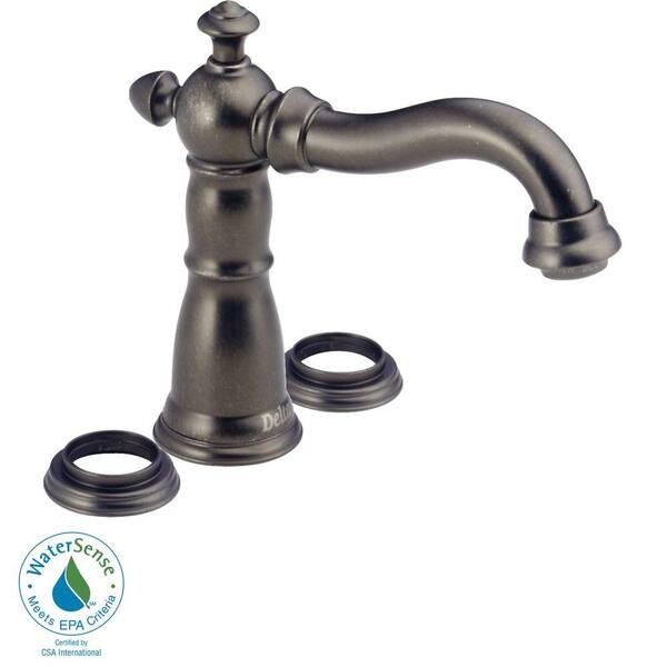 Unbranded Victorian 4 in. Minispread 2-Handle High-Arc Bathroom Faucet in Aged Pewter Handles not Included-DISCONTINUED