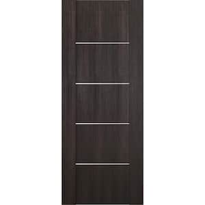 Vona 01 4H 24 in. W x 80 in. H x 1-3/4 in. D 1-Panel Solid Core Veralinga Oak Prefinished Wood Interior Door Slab