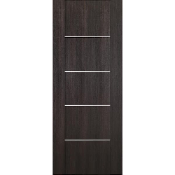 Belldinni Vona 01 4H 30 in. W x 80 in. H x 1-3/4 in. D 1-Panel Solid Core Veralinga Oak Prefinished Wood Interior Door Slab