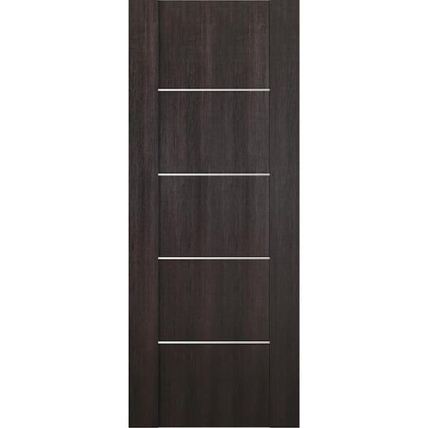 Belldinni Vona 01 4H 32 in. W x 80 in. H x 1-3/4 in. D 1-Panel Solid Core Veralinga Oak Prefinished Wood Interior Door Slab