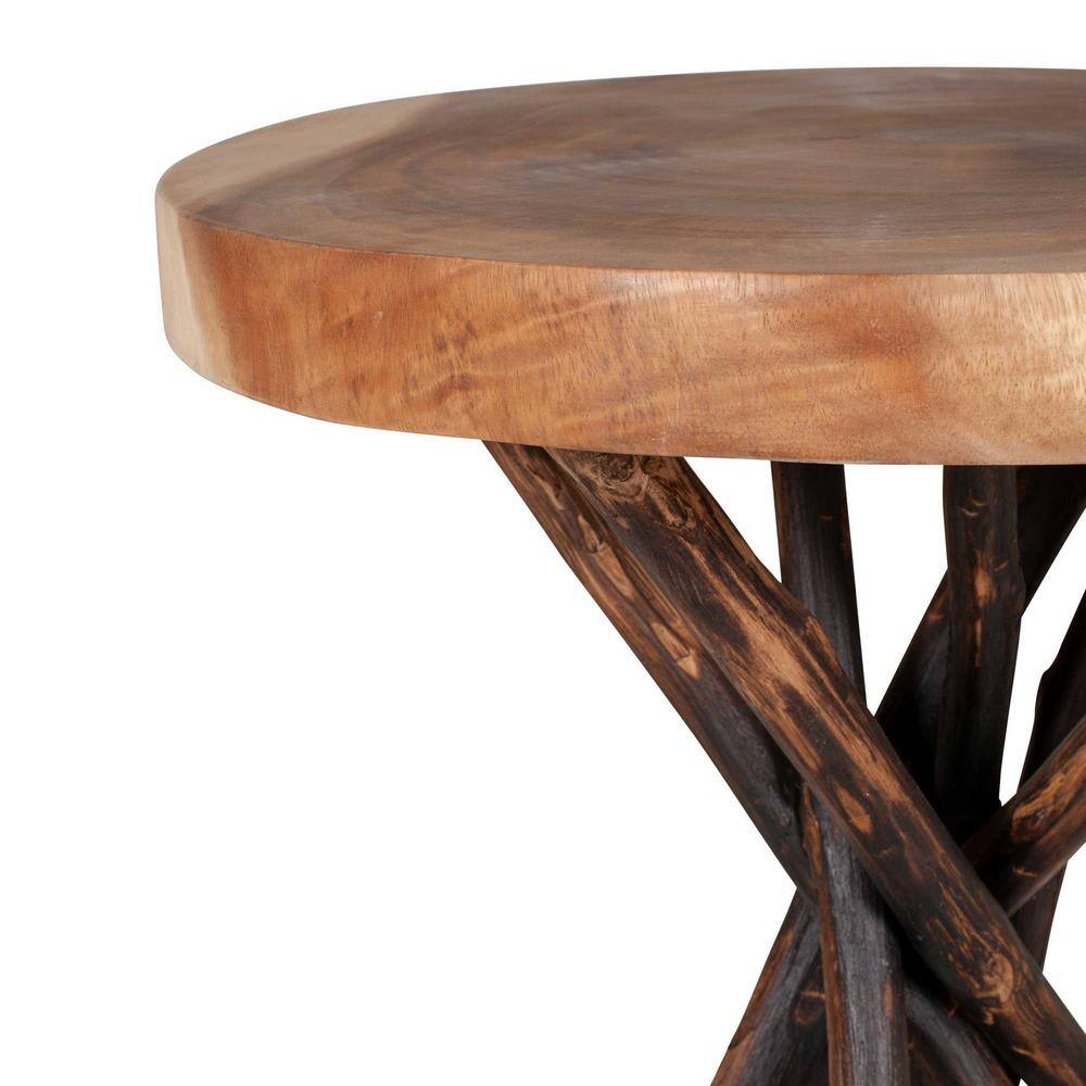 Merrill 22 in. Brown Teak Accent Table - thumbnail 5