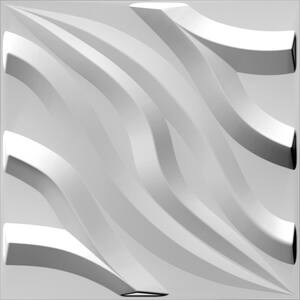 Falkirk Fifer 20 in. x 20 in. Paintable Off White Flamestitch Flames Fiber Decorative Wall Paneling (10-Pack)