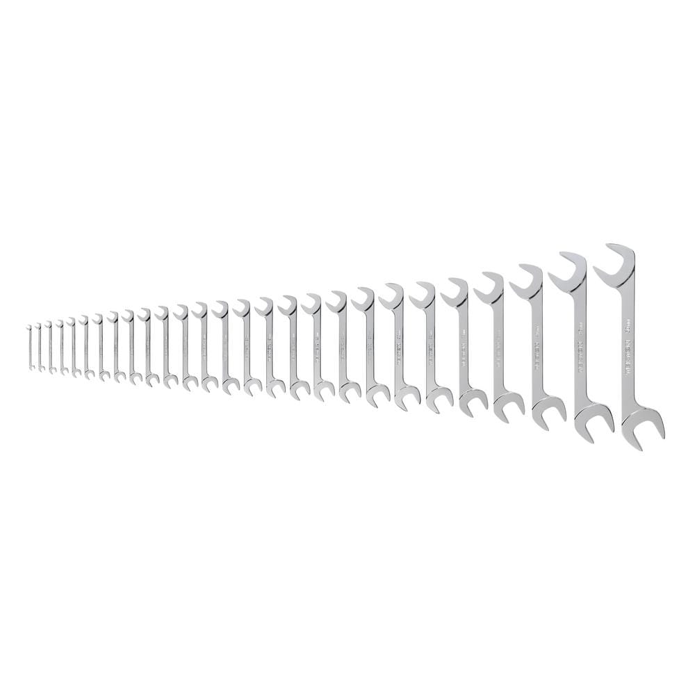 TEKTON 6 mm to 50 mm Angle Head Open End Wrench Set (27Piece) WAE90204 The Home Depot
