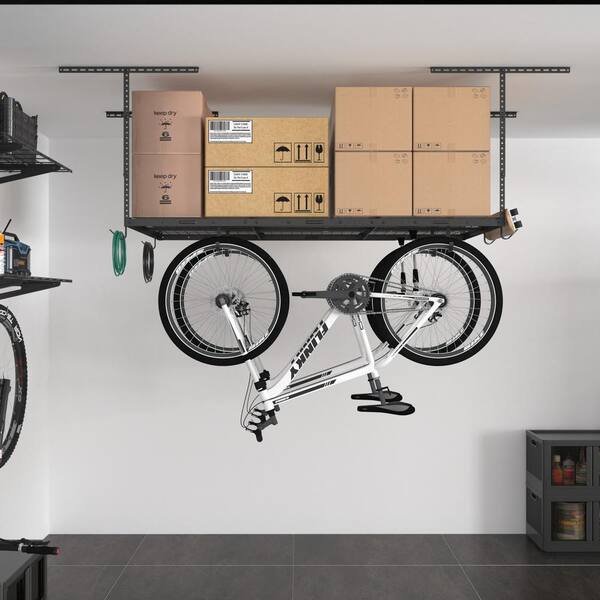 Fleximounts Adjustable Height Overhead Garage Storage 600-lb In Black Steel (48-in W X 96-in D) GR48B-E At