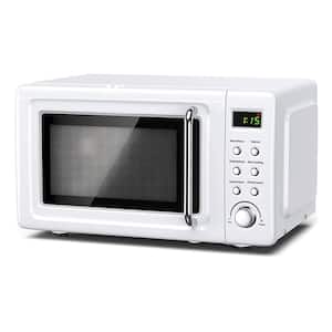 18 in. Width 0.7 cu.ft. Electric Commercial Microwave in. White with 5 Micro Power and Auto Cooking Function