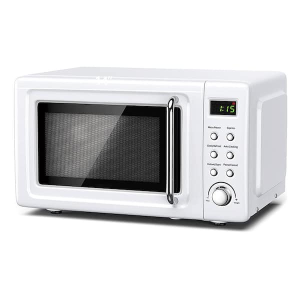 Bunpeony 18 in. Width 0.7 cu.ft. Electric Commercial Microwave in. White with 5 Micro Power and Auto Cooking Function