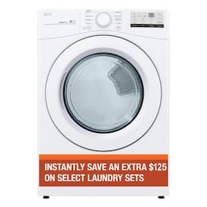 7.4 Cu. Ft. vented Stackable Electric Dryer in White with Sensor Dry