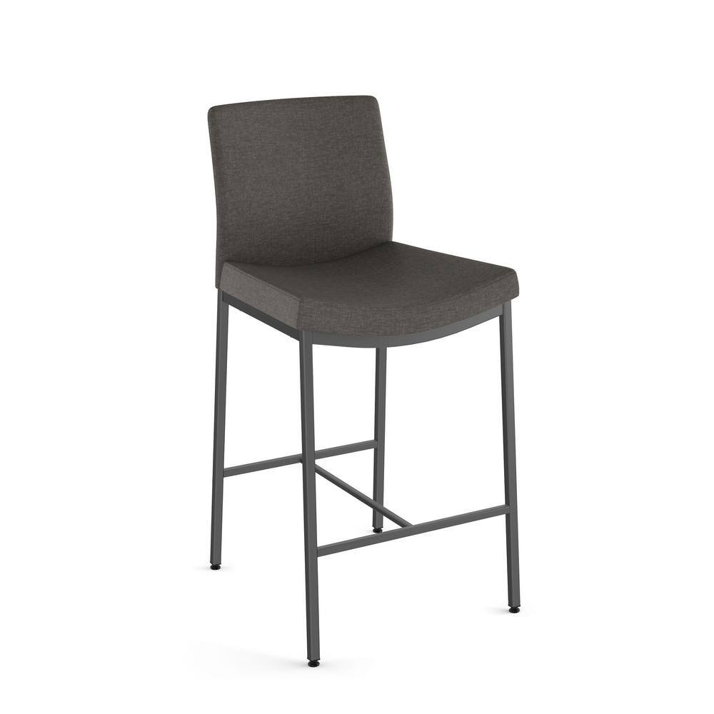 Amisco Amisco Torres 26 in. Counter Stool Dark Grey Polyurethane/Dark