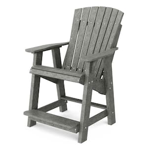 Heritage Dark Gray Plastic Outdoor High Adirondack Chair