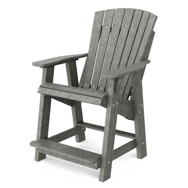 Wildridge Heritage Dark Gray Plastic Outdoor High Adirondack Chair