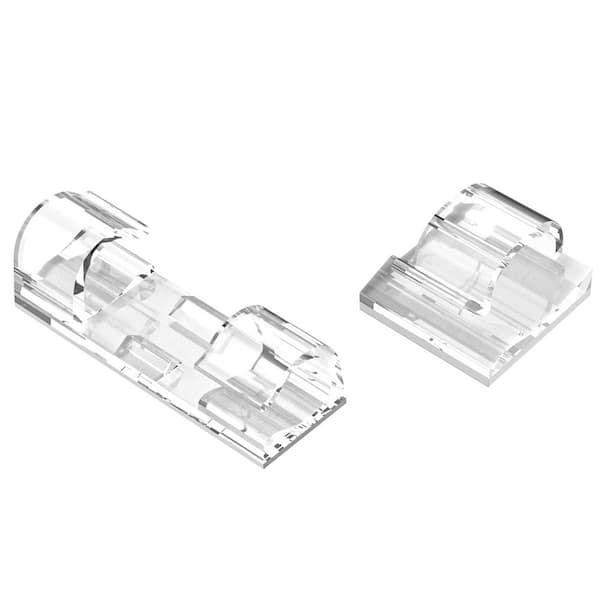 Lukyamzn Adhesive Cable Clips M Size Clear Wire Holders Strong Cord Organizer for Wall Desk Car PC Indoor Outdoor 40 Pieces