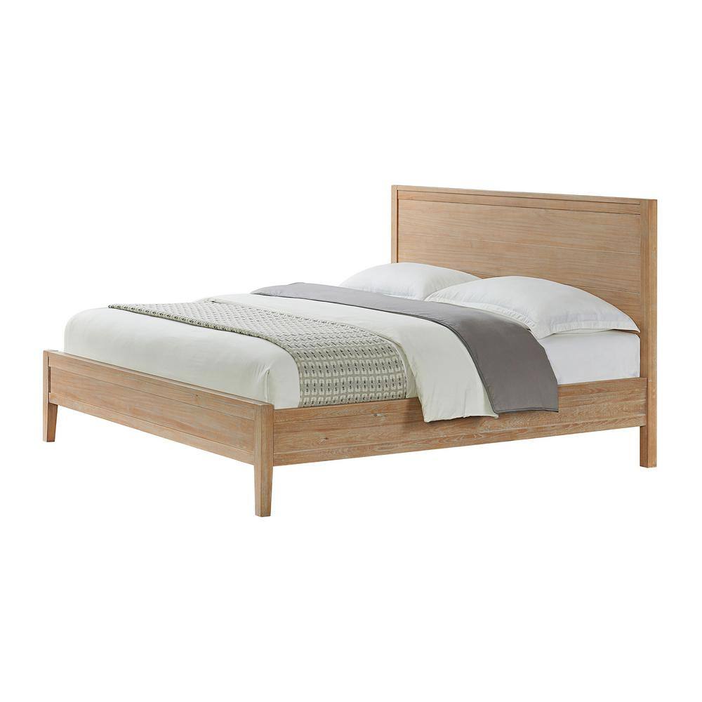 Arden Panel Wood King Bed in Light Driftwood (81 in. W x 86 in. D x 50 in. H - thumbnail 8