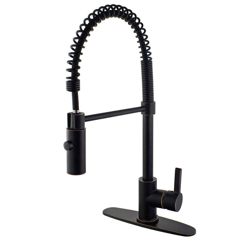 Continental Single-Handle Pull-Down Sprayer Kitchen Faucet in Naples Bronze price history on PriceWatchPro
