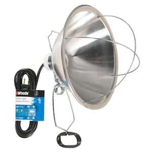 300-Watt 6 ft. 18/2 SJTW Incandescent Brooder Clamp Work Light and Heat Lamp with 10 in. Reflector and Bulb Guard