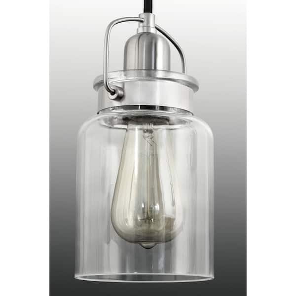 Progress Lighting Calhoun Collection 5-Light Brushed Nickel Chandelier with Shade
