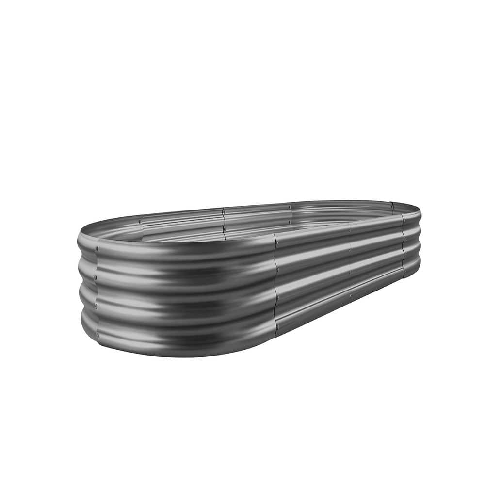 48 in. x 24 in. x 12 in. Oval Large Metal Galvanized Raised Garden Bed Planter Boxes for Outdoor Vegetables Gray price history on PriceWatchPro