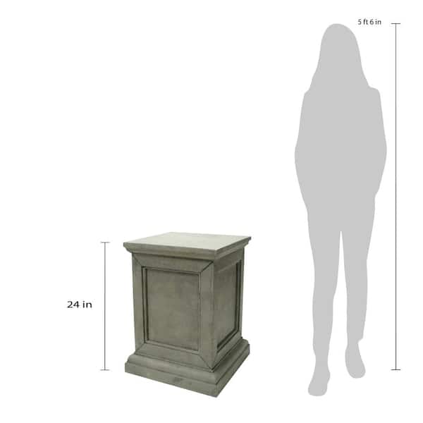 MPG 18 in. L x 18 in. W x 24 in. H Square Stand Stone in Aged