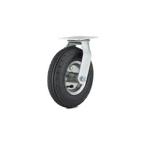 8 in. (203 mm) Black Non-Braking Swivel Plate Caster with 220 lb. Load Rating