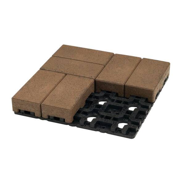 Azek 4 in. x 8 in. Olive Composite Standard Paver Grid System (8 Pavers and 1 Grid)