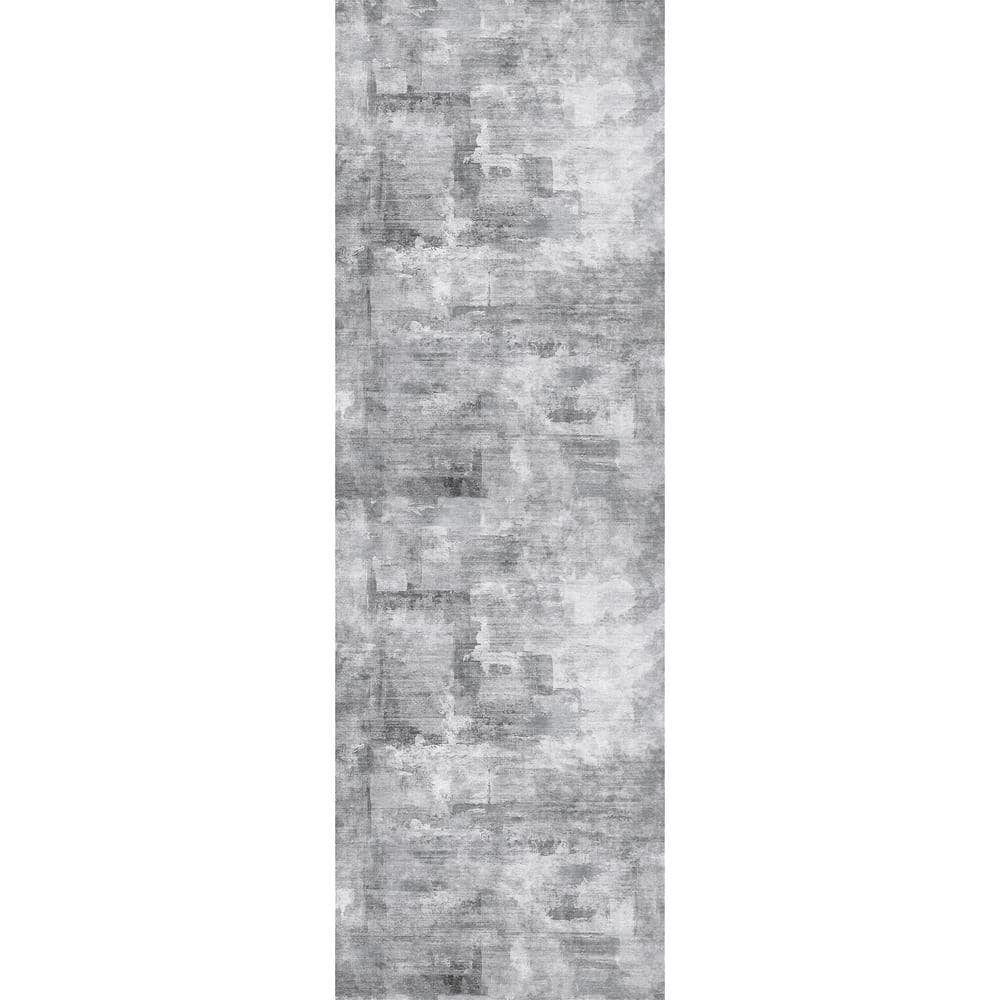 Monet Light Grey 2 ft. x 8 ft. Modern Abstract Area Rug price history on PriceWatchPro