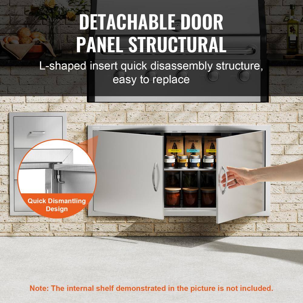 42'' Stainless Steel Double Outdoor Kitchen Access Door