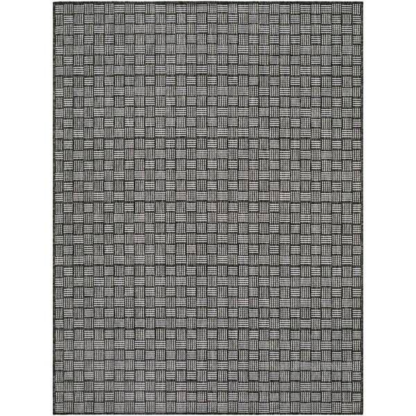 Galey Alix Westport 9 ft. 2 in. x 12 ft., Black/White Indoor/Outdoor Area Rug