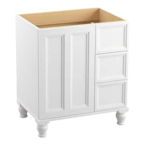 Damask 30 in. Bath Vanity Cabinet Only in Linen White
