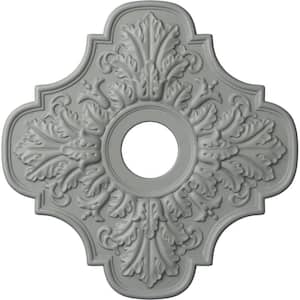 17-3/4" x 3-3/4" I.D. x 1" Peralta Urethane Ceiling Medallion (Fits Canopies upto 4-5/8"), Primed White