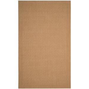 Palm Beach Maize 4 ft. x 6 ft. Speckled Border Area Rug