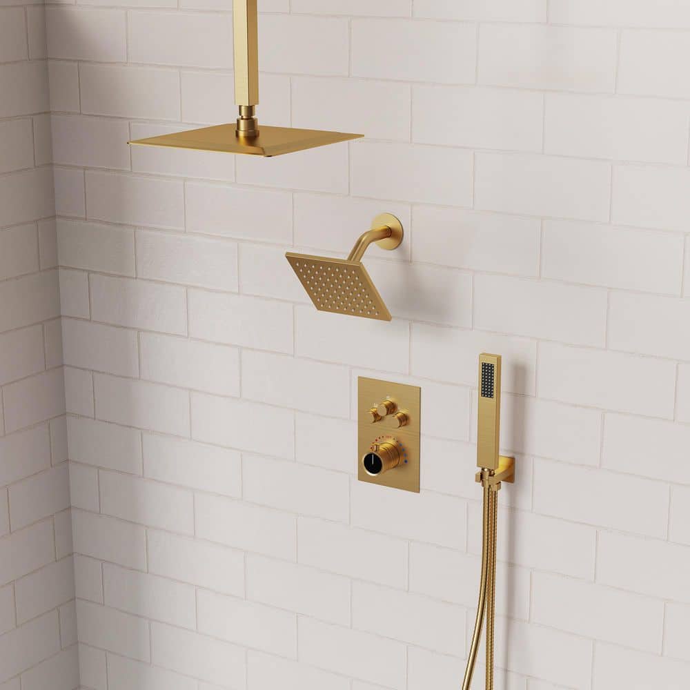 EVERSTEIN 5-knobs 15-Spray Patterns 16in. Shower System with 6in