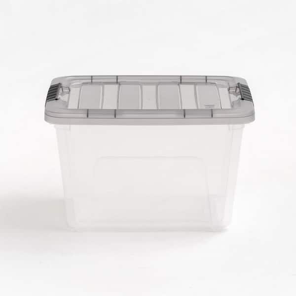 19 Qt./4.75 Gal. Plastic Storage Boxes with Latching Lids, Clear (Set of 5)