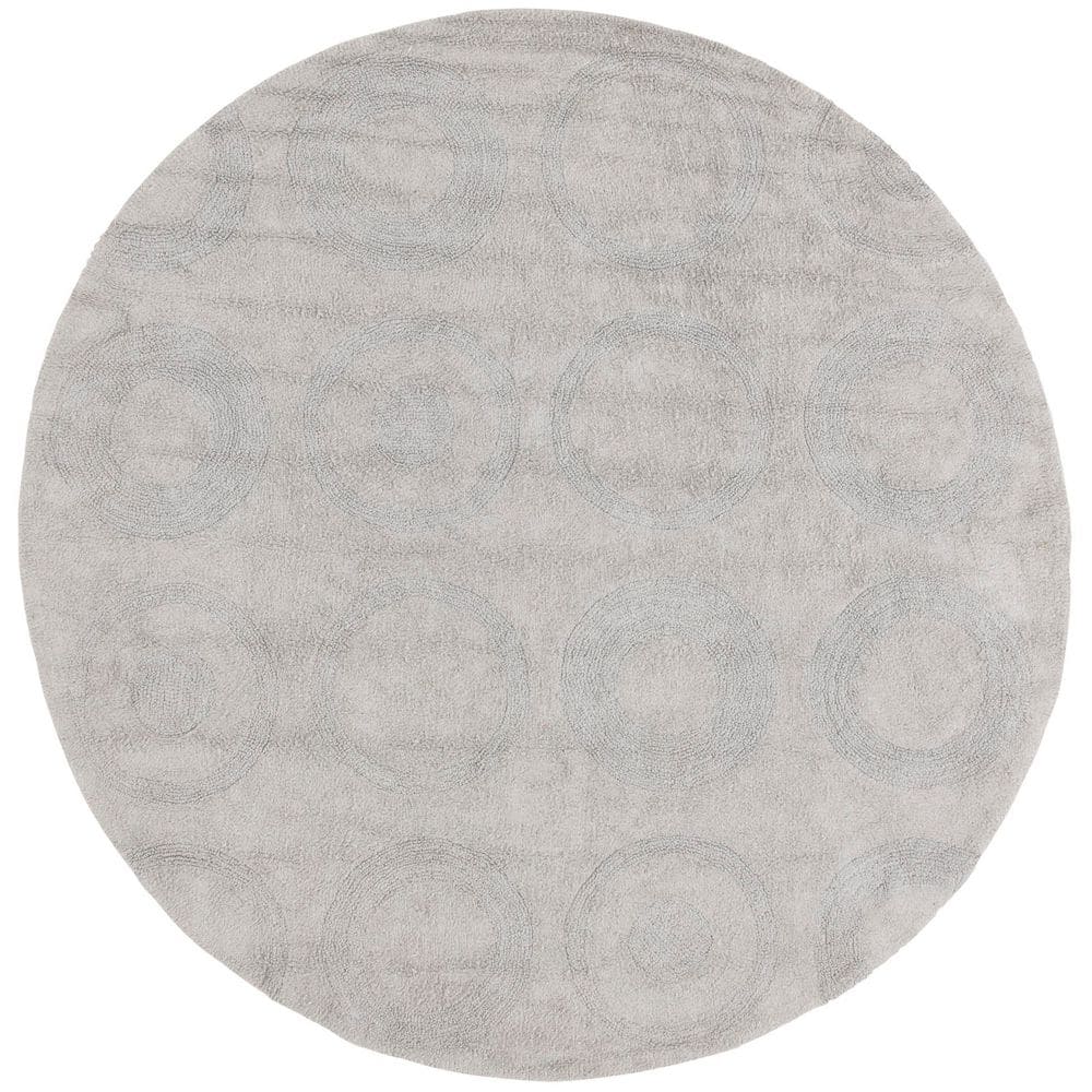 UPC 198162000294 product image for Easy Care Gray 6 ft. x 6 ft. Solid Circles Round Area Rug | upcitemdb.com